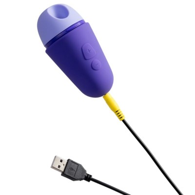 ROMP FREE X ESTIMULADOR DE CLITORIS CON TAPA 10 NIVELES RECARGABLE MORADO