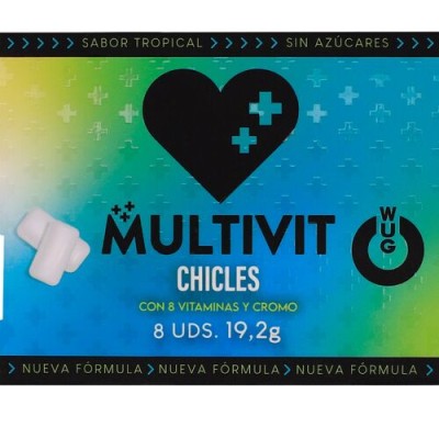 WUG multivit- El chicle funcional multivitamínico sabor tropical BLISTER 8 UDSD-246177