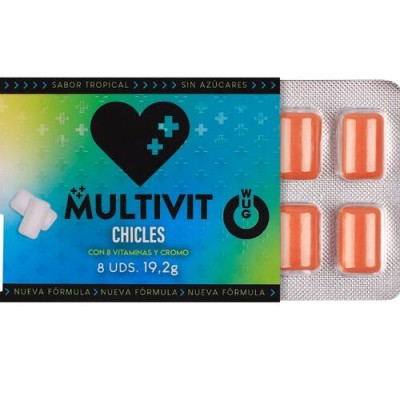 WUG multivit- El chicle funcional multivitamínico sabor tropical BLISTER 8 UDSD-246177