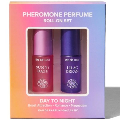 EYE OF LOVE BLOOM SET DE PERFUME ROLL ON CON FEROMONAS DE DIA A NOCHE 2 X 5 ML