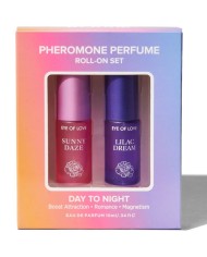 EYE OF LOVE BLOOM SET DE PERFUME ROLL ON CON FEROMONAS DE DIA A NOCHE 2 X 5 ML