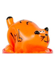 CONDOMERIE PRESERVATIVO DECORATIVO PINTADO A MANO GATO MODELO 1