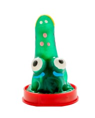 CONDOMERIE PRESERVATIVO DECORATIVO PINTADO A MANO COCODRILO MODELO 1