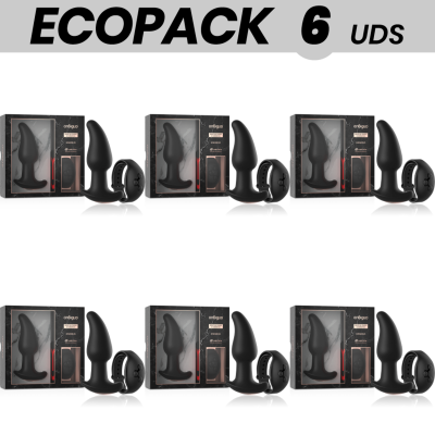 ECOPACK 6 UDS ANBIGUO WATCHME CONTROL REMOTO PLUG ANAL VIBRADOR CON ROTACION DE PERLAS AMADEUS