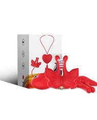 ARMONY PINZAS PARA PEZONES MAGNETICA CON VIBRACION FORMA MARIPOSA ROJO