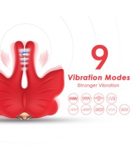 ARMONY PINZAS PARA PEZONES MAGNETICA CON VIBRACION FORMA MARIPOSA ROJO