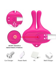 ARMONY PINZAS PARA PEZONES MAGNETICA CON VIBRACION FORMA CONEJO ROSA