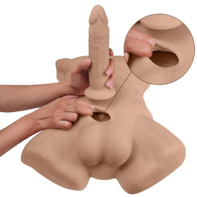 SILEXD APOLLO L TORSO REALISTICO MASCULINO CARAMELO