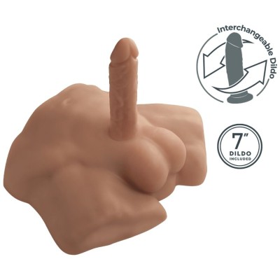 SILEXD APOLLO S TORSO BAJO REALISTICO MASCULINO CARAMELO