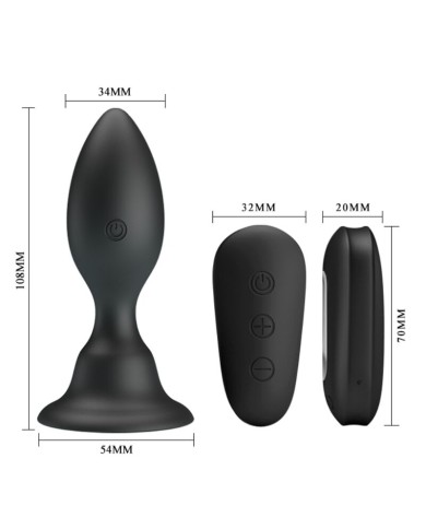 MR PLAY PLUG ANAL CON VIBRACION NEGRO CONTROL REMOTO MR PLAY PLUG ANAL CON VIBRACION NEGRO CONTROL REMOTO