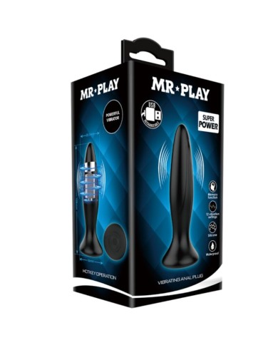 MR PLAY PLUG ANAL VIBRADOR NEGRO RECARGABLE MR PLAY PLUG ANAL VIBRADOR NEGRO RECARGABLE