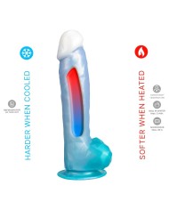 SILEXD ANGEL DILDO FANTASY SILICONA LIQUIDA TERMOREACTIVO AZUL CELESTE 203 CM