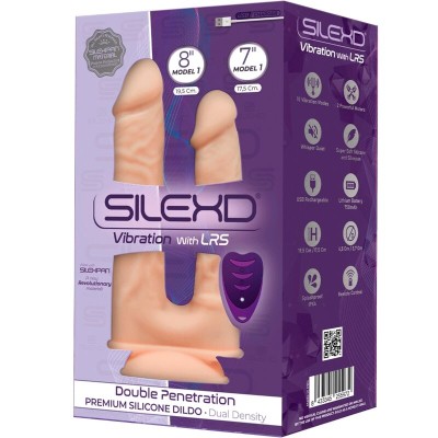 SILEXD MODELO 1 PENE REALISTICO DOBLE PENETRACION VIBRADOR SILICONA PREMIUM SILEXPAN CONTROL REMOTO 175 195 CM
