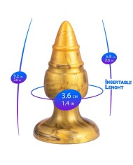 SILEXD GOLDY PLUG ANAL FANTASY SILICONA LIQUIDA TERMOREACTIVO ORO 92 CM
