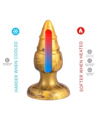SILEXD GOLDY PLUG ANAL FANTASY SILICONA LIQUIDA TERMOREACTIVO ORO 92 CM