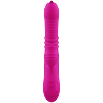 ARMONY FANNY VIBRADOR MULTIFUNCION DOBLE LENGUA EFECTO CALOR FUCSIA