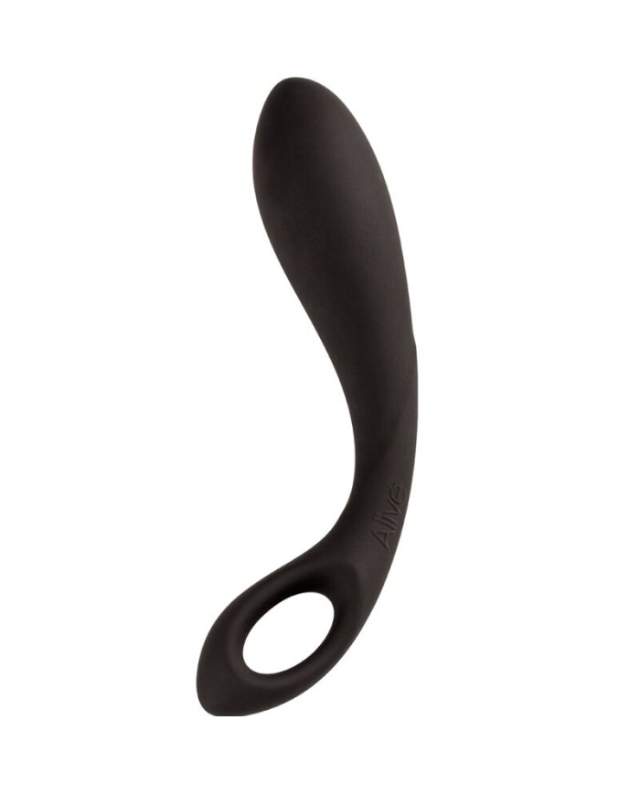 ALIVE BLACK HEART MASAJEADOR ANAL 15 CM