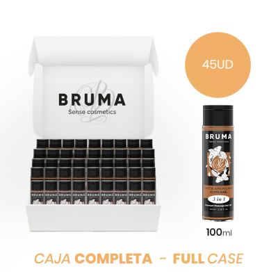 MOQ 45 BRUMA ACEITE DE MASAJE PREMIUM EFECTO CALOR SABOR TARTA AMERICANA 3 EN 1 100 ML