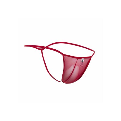 MOB TANGA TRANSPARENTE CON FORMA DE T ROJO TALLA S M