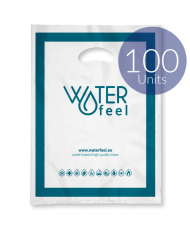 WATERFEEL 100 BOLSAS PLASTICO GRANDES 40 X 50 CM