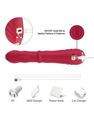 ARMONY DILDO VIBRADOR ESTIMULADOR PUNTO A TERMOAJUSTABLE ROJO