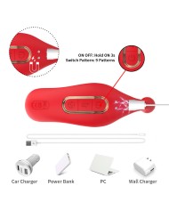 ARMONY VIBRADOR ANAL PANTY ESTIMULADOR PUNTO C Y G CONTROL REMOTO ROJO