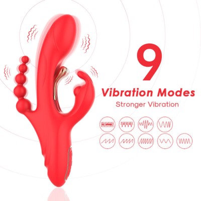 ARMONY VIBRADOR ESTIMULADOR PUNTO G Y CLITORIS ROJO