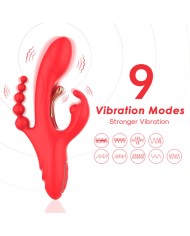 ARMONY VIBRADOR ESTIMULADOR PUNTO G Y CLITORIS ROJO