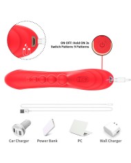 ARMONY VIBRADOR ESTIMULADOR PUNTO G Y CLITORIS ROJO
