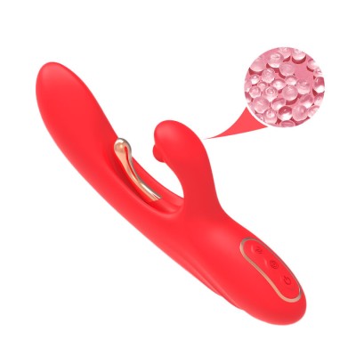 ARMONY VIBRADOR ESTIMULADOR PUNTO G Y CLITORIS CON LENGUA OSCILANTE ROJO
