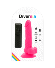 DIVERSIA DILDO REALISTICO FLEXIBLE CON VIBRACION ROSA 18 CM O 4 CM