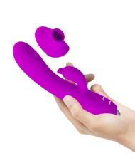 PRETTY LOVE REGINA VIBRADOR SUCCIONADOR RECARGABLE MORADO
