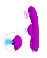 PRETTY LOVE REGINA VIBRADOR SUCCIONADOR RECARGABLE MORADO