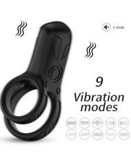 ARMONY DOBLE ANILLO VIBRADOR NEGRO