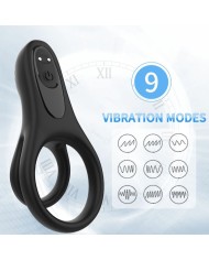 ARMONY DOBLE ANILLO VIBRADOR NEGRO