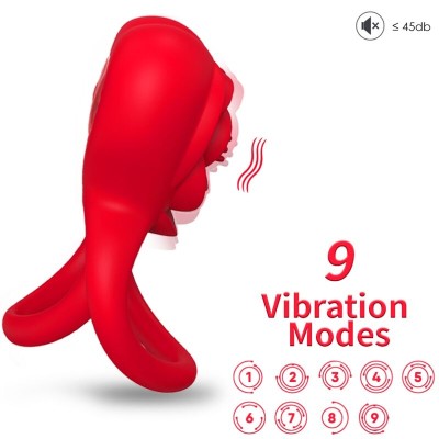 ARMONY ANILLO VIBRADOR CORAZON ROJO