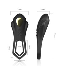 ARMONY ROADSTER ANILLO VIBRADOR DOBLE CONTROL REMOTO NEGRO