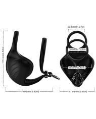 ARMONY MANTA ANILLO VIBRADOR TESTICULOS CONTROL REMOTO NEGRO