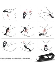 ARMONY VEYRON ANILLO VIBRADOR DOBLE PINZA CONTROL REMOTO NEGRO