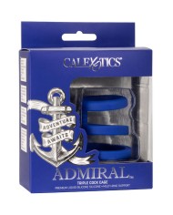 CALEXOTICS ADMIRAL JAULA TRIPLE PARA PENE AZUL