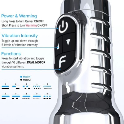 FLESHLIGHT QUIVER MASTURBADOR VIBRATORIO RECARGABLE VAGINA