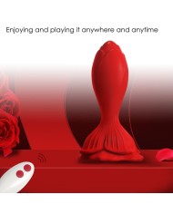 ARMONY ROSA VIBRADOR PLUG ANAL PEQUENO CONTROL REMOTO ROJO