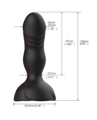 ARMONY EXTREME A BLOOM ROSA VIBRADOR PLUG ANAL CONTROL REMOTO NEGRO