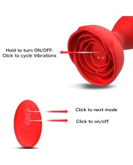 ARMONY EXTREME A BLOOM ROSA VIBRADOR PLUG ANAL CONTROL REMOTO ROJO
