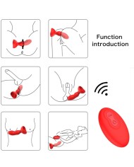 ARMONY EXTREME A BLOOM ROSA VIBRADOR PLUG ANAL CONTROL REMOTO ROJO