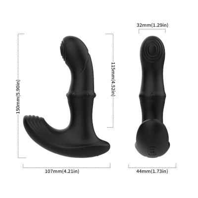 ARMONY VIBRADOR ANAL PROSTATA CONTROL REMOTO NEGRO