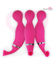 MORESSA KIRK DUO SUCCIONADOR MASAJEADOR MULTI PRESTACIONES PREMIUM SILICONE RECARGABLE