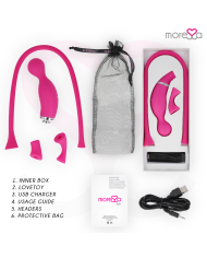 MORESSA KIRK DUO SUCCIONADOR MASAJEADOR MULTI PRESTACIONES PREMIUM SILICONE RECARGABLE
