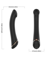 ARMONY VIBRADOR CABEZA PLANA SILICONA NEGRO