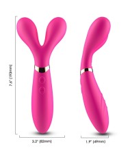 ARMONY Y WAND MASAJEADOR VIBRADOR CABEZA DOBLE FUCSIA